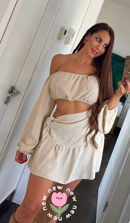 Conjunto dos piezas lazo