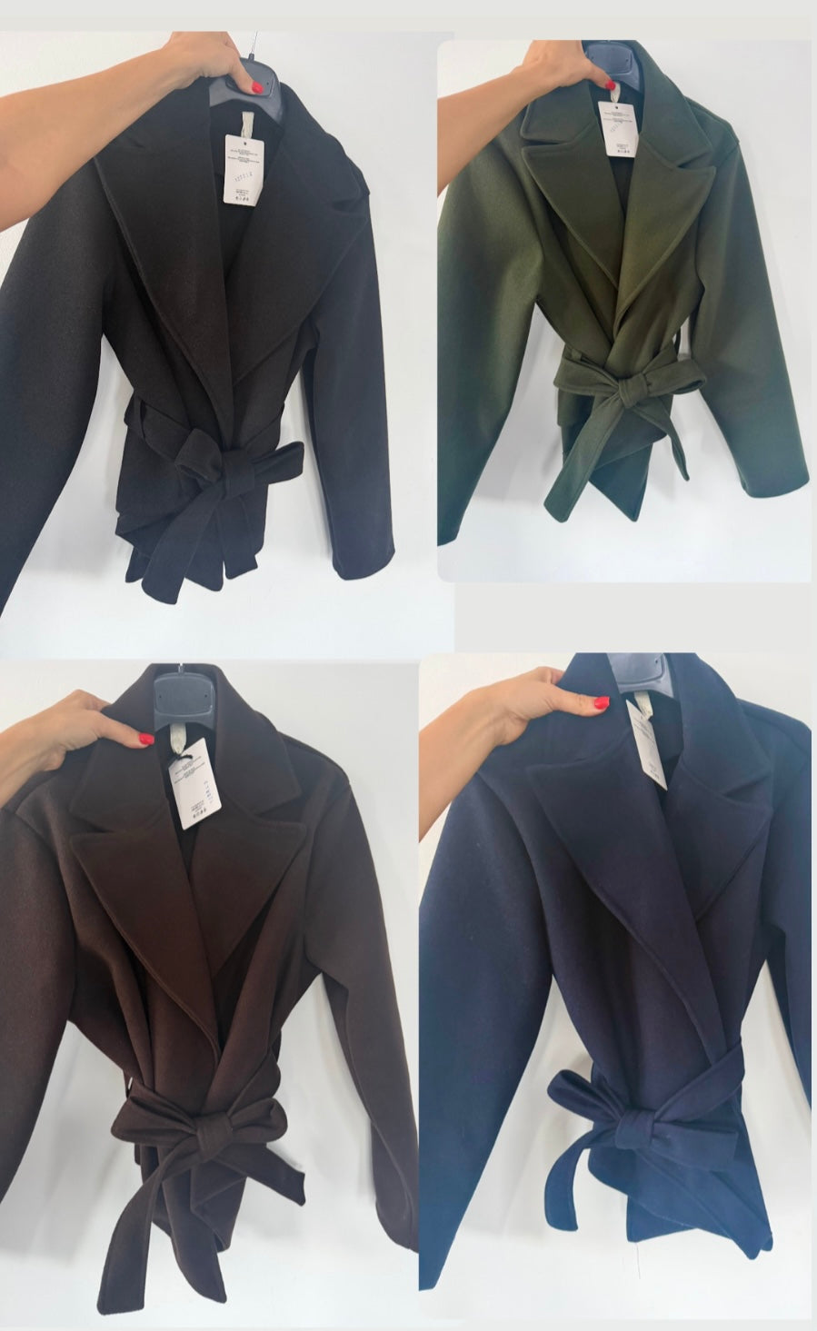 Chaqueta paño corta cinturon