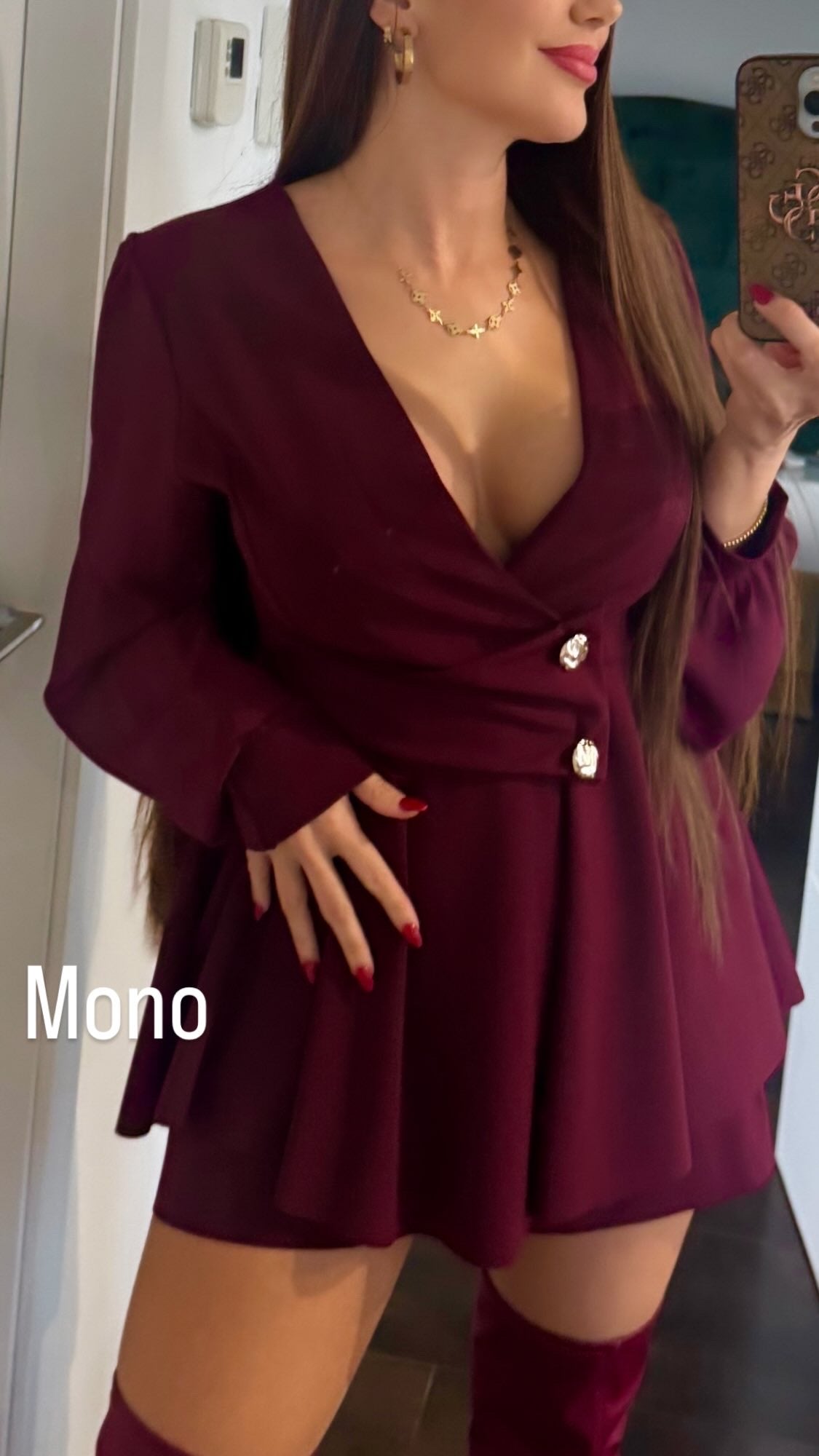 Mono vestido botones