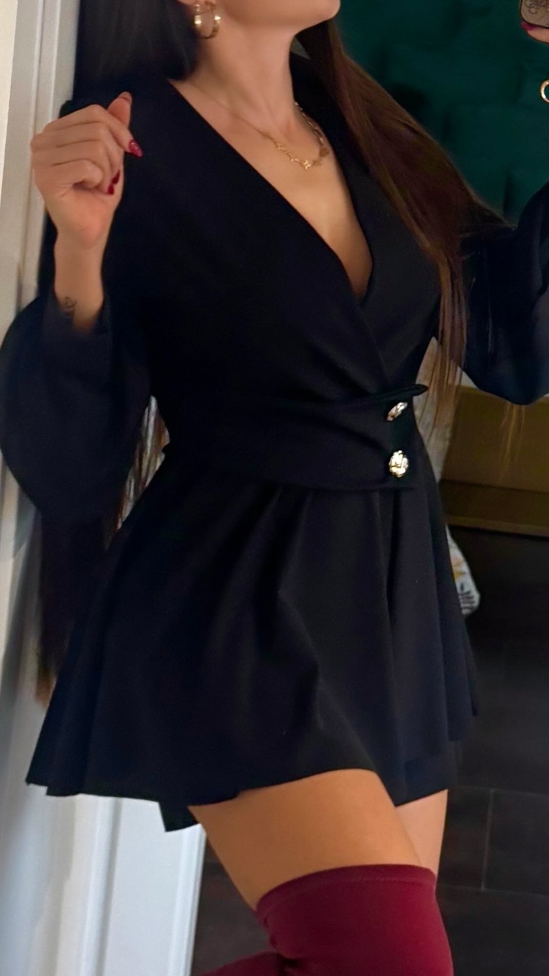 Mono vestido botones