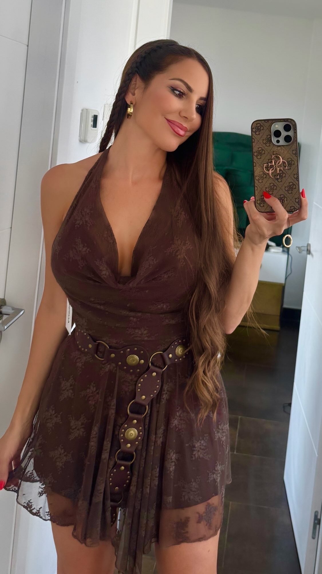 Vestido cascada gasa