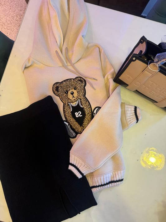 Sudadera Oso Beige